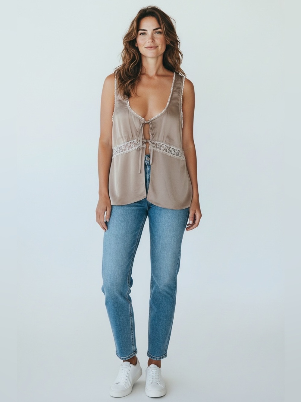Aritzia Picnic Satin Camisole Size S